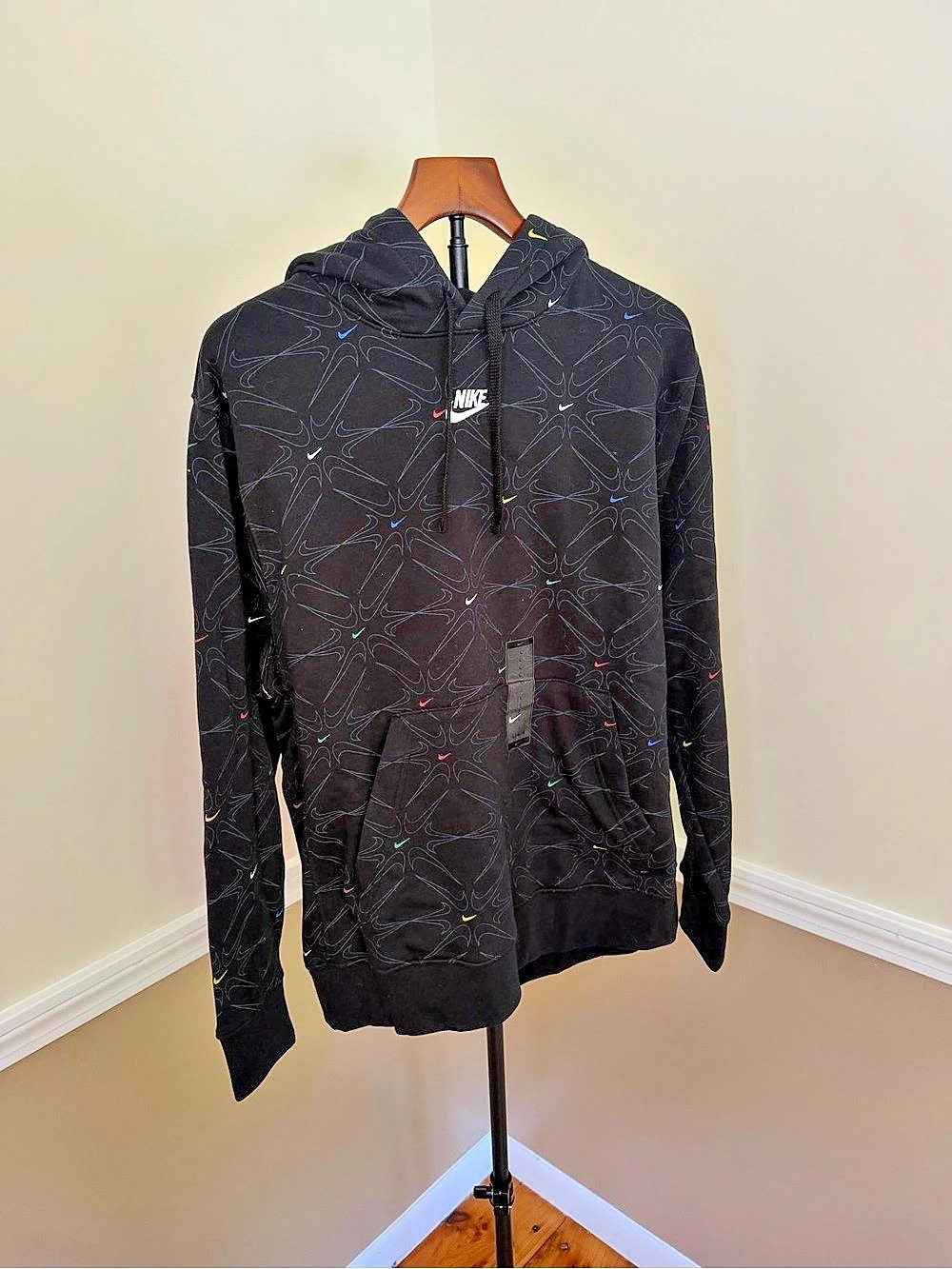 Nike Sportswear Club Hoodie Black Size Large NWT